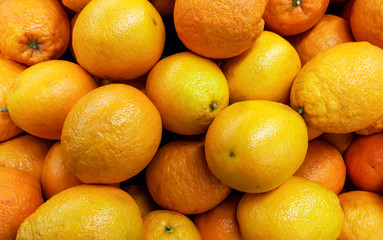 Pile of orange on a street market