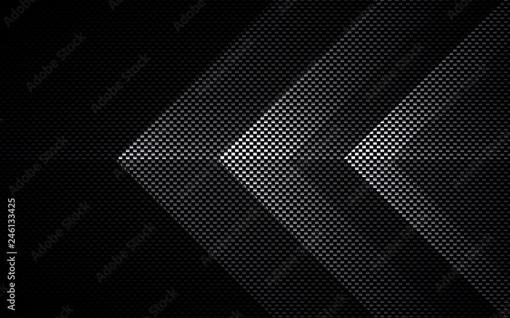 Poster black abstract tech geometric background. line shape with light pattern composition.