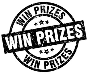 win prizes round grunge black stamp