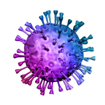 Bacteria virus. Vector image isolated on white background