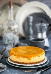 Delicious mango cheesecake