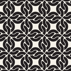 Vector seamless interlacied pattern. Simple abstract lines lattice. Repeating geometric tiles with weaved rings.