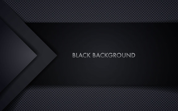 Abstract black frame background. Modern tech layout design template.