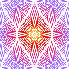 Decorative Floral Ornament. Seamless Pattern. Vector Illustration. Tribal Ethnic Arabic, Indian, Motif. Print Cloth, Clothes, Banner, Cover, Card, Fashio, interior, Website, Wrapper.