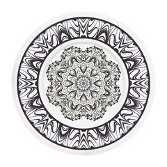 Decorative plates with Mandala ornament patterns. Home decor background. Vector illustration