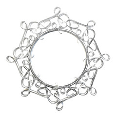 Geometric abstract composition of metallic pink cube , cylinder, glass sphere ball and cone in pastel corner background, for product display mock up. 3D rendering. - Illustration