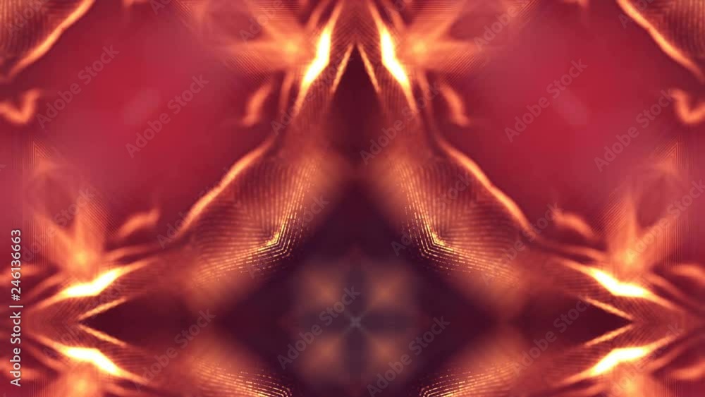 Poster 4k abstract looped backgrounds with luminous particles with depth of field. for holiday presentation