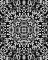Seamless mosaic abstract lace kaleidoscope pattern
