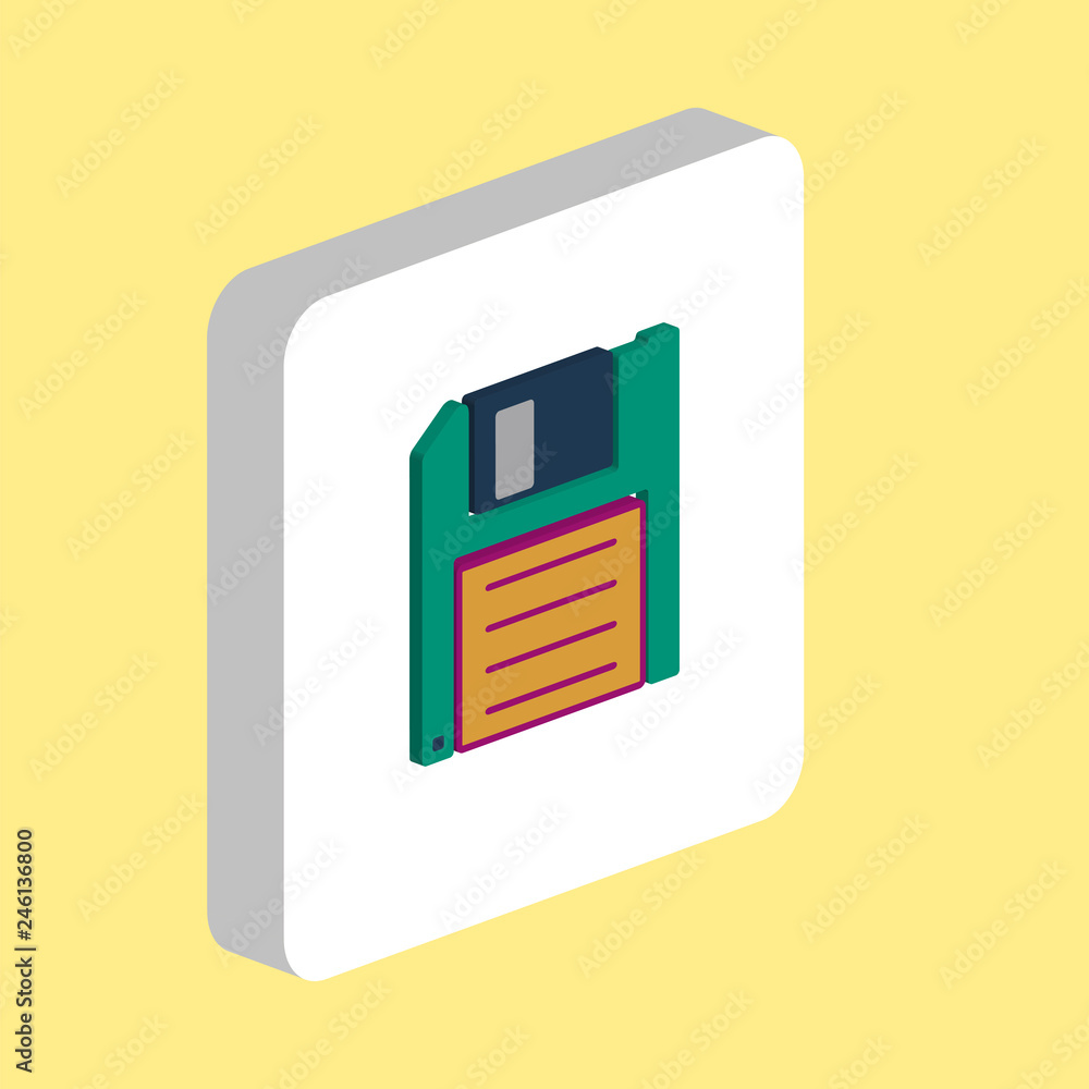Poster floppy disk computer symbol
