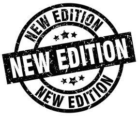 new edition round grunge black stamp