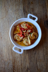 Spanish Food, Prawns pilpil