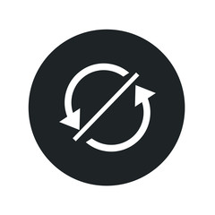 Simple black icon on white background. Repeat icon. Vector illustration web design element. 