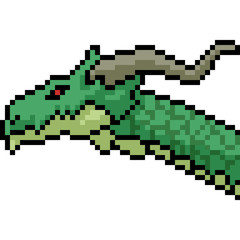 Fototapeta premium vector pixel art monster head