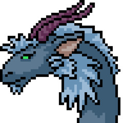 Obraz premium vector pixel art monster head