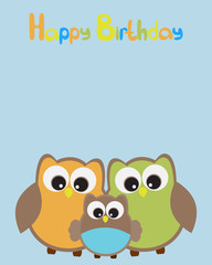 Vector greeting card on the theme of the birthday celebration.