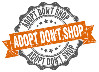 adopt don't shop stamp. sign. seal