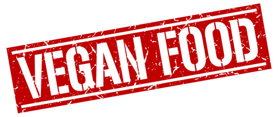 vegan food square grunge stamp
