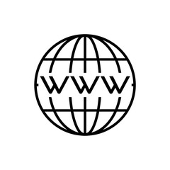 Go to web sign, Internet icon or logo