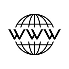 Go to web sign, Internet icon or logo