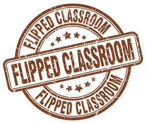 Obraz premium flipped classroom brown grunge stamp