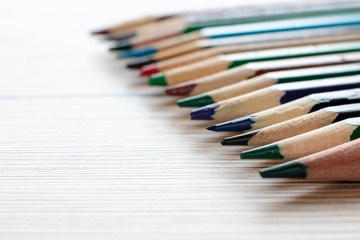 colored pencils close up