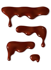 Dripping melted chocolate set