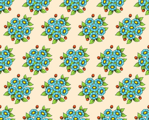 Seamless daisy background