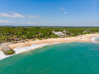 Aerial Tangalle beach Sri Lanka view from above