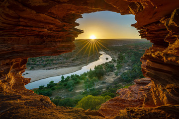 sunrise at natures window in kalbarri national park, western australia 15