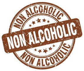 non alcoholic brown grunge stamp