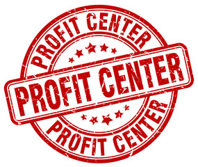 profit center red grunge stamp