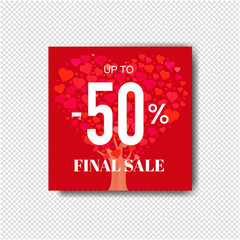 Sale Poster With Wood Transparent Background