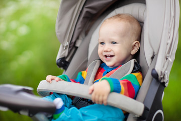 Little baby in stroller