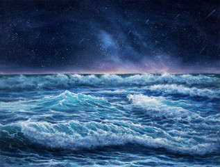 Ocean and night sky