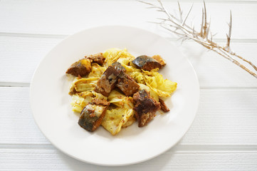 サバ缶のカレーキャベツ炒め