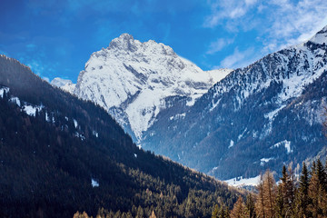 Obraz premium Dolomite mountains covered in snow