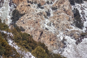 Fototapeta na wymiar snow mountain hills