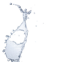 Water splash isolated on white background