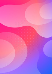 Colorful cover with liquid forms. Wavy shapes with gradient. Modern design. Eps10 vector
