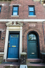 Fototapeta na wymiar Old typical houses in Brooklyn in New York City, USA