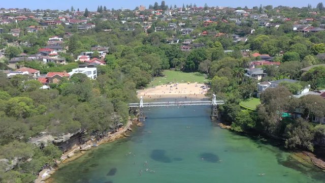 Parsley Bay Beach and Bridge a Secluded Beach in the Affluent Sydney Suburbs