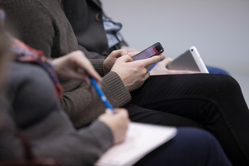 press conference participants, journalists