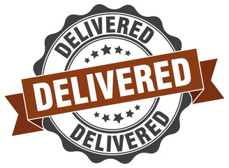 Obraz premium delivered stamp. sign. seal