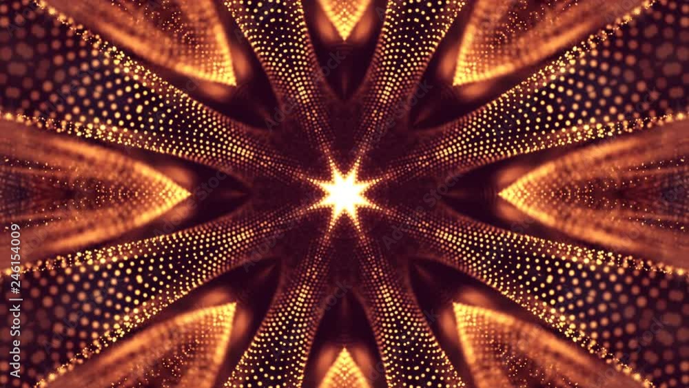 Poster 4k abstract looped backgrounds with luminous particles with depth of field. for holiday presentation