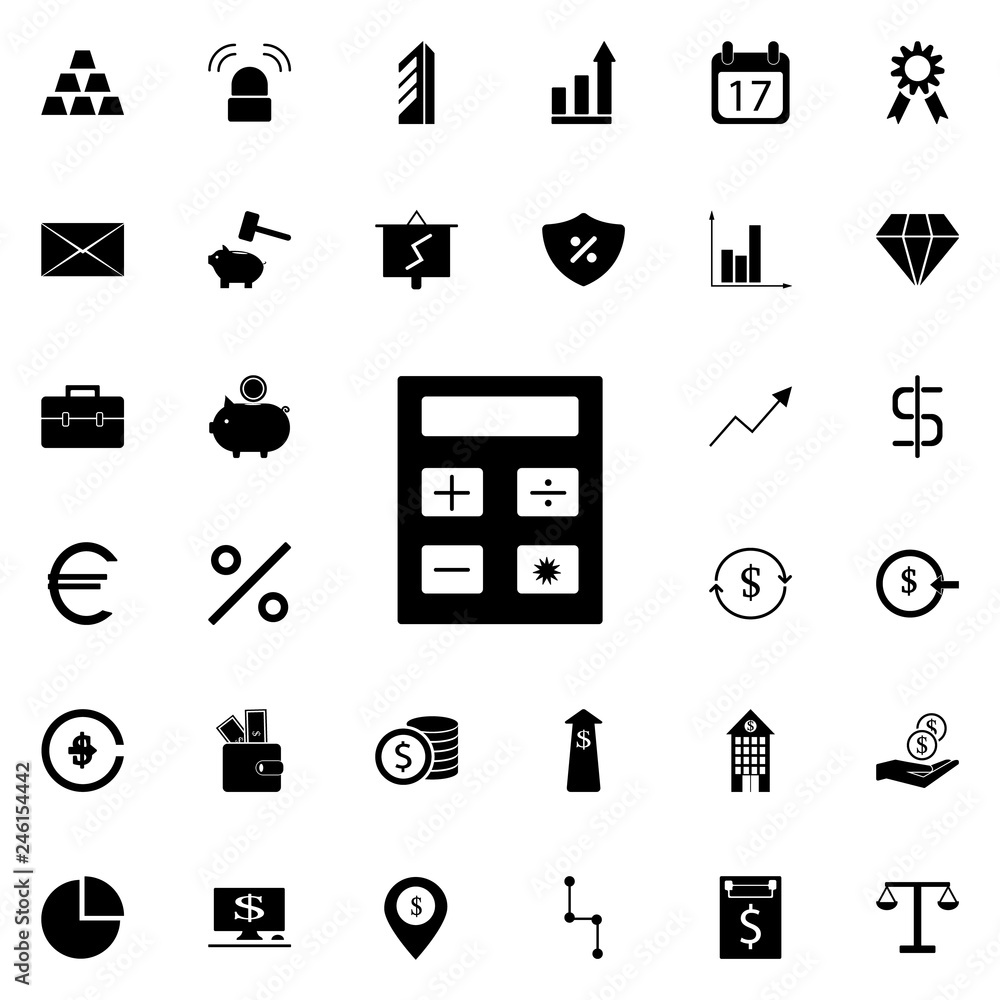 Poster calculator icon. banking icons universal set for web and mobile