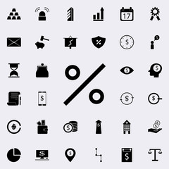 percent sign icon. banking icons universal set for web and mobile