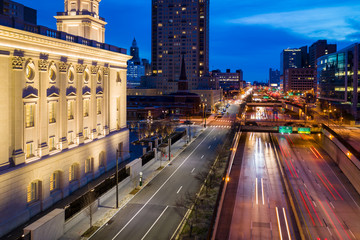 Fototapeta premium Aerial of Logan Circle Philadelphia