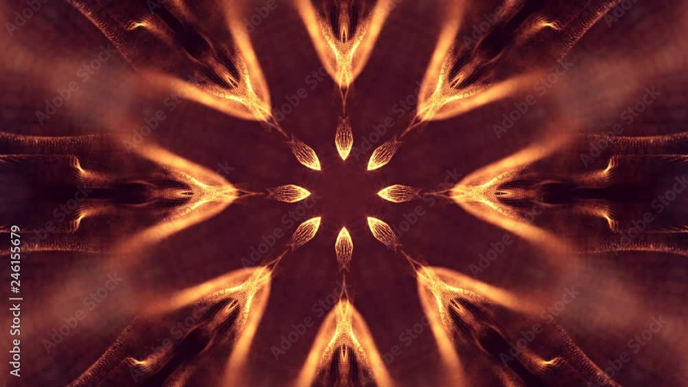 Poster 4k abstract looped backgrounds with luminous particles with depth of field. for holiday presentation