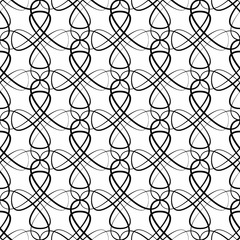 Obraz premium Seamless black and white minimal geometric pattern vector background. Perfect for wallpapers, pattern fills, web page backgrounds, surface textures, textile