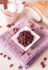 Skin and body care or Spa to thalassotherapy attributes on wooden table. Healthcare and beauty
